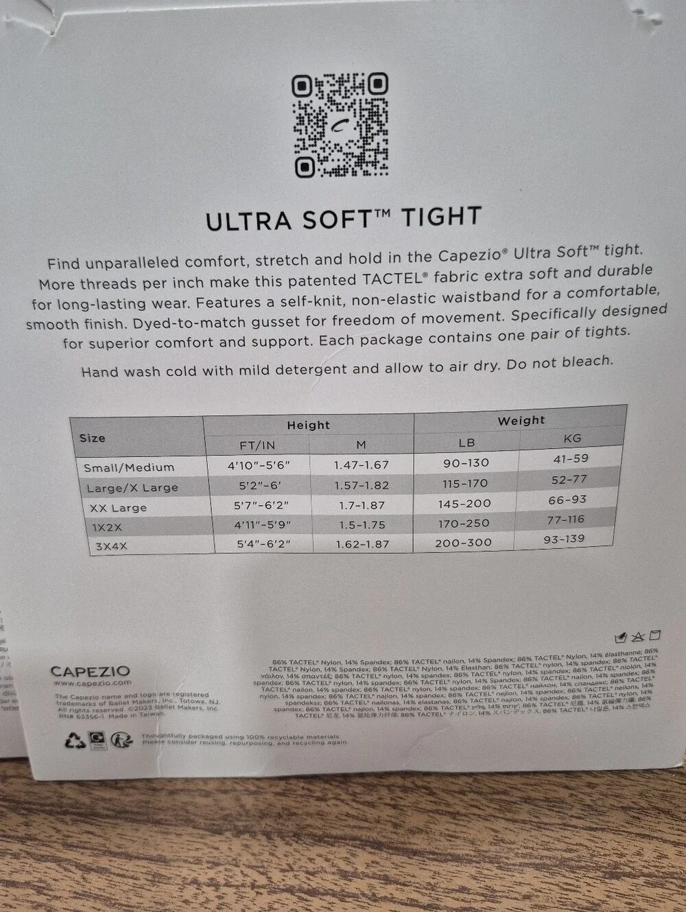 Capezio pairs size